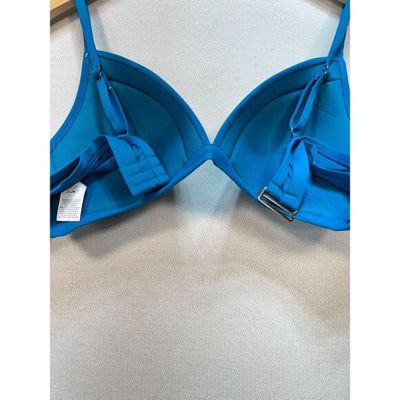 Time And Tru Women's Ruched Padded Swim Bikini Top Lightweight Size XL Blue NWT - Picture 12 of 13